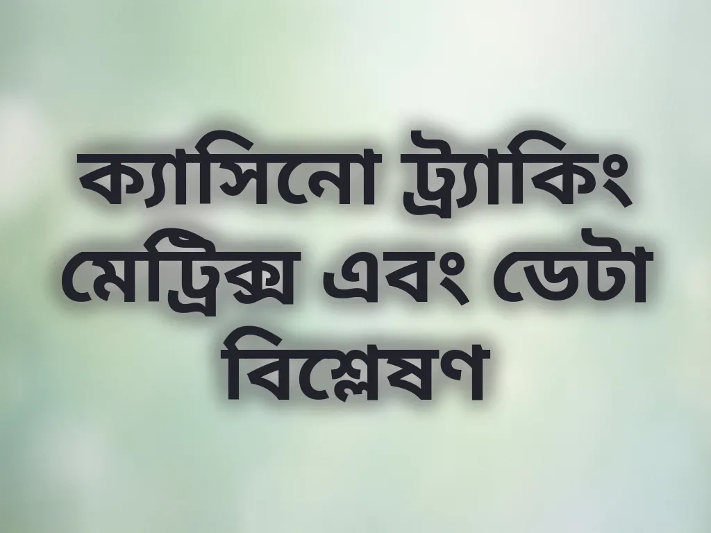 ক্যাসিনো ট্র্যাকিং মেট্রিক্স এবং ডেটা বিশ্লেষণ